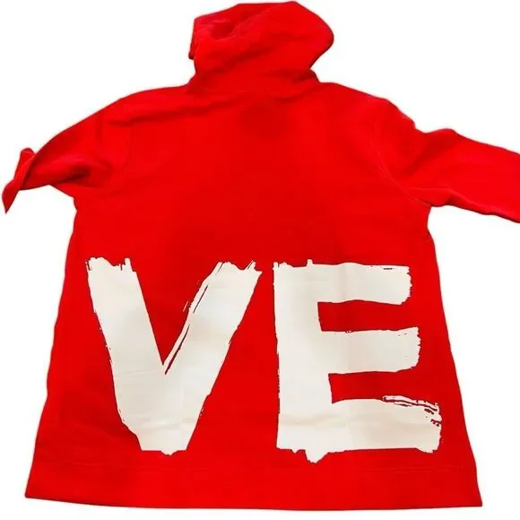 Burberry NWT Love Hooded Sweatshirt Red Unisex - Picture 5 of 14